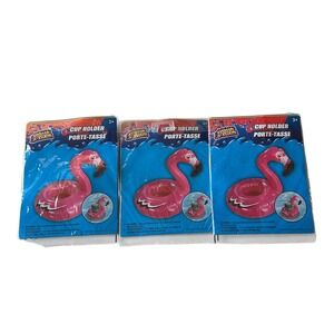 Splash N Swim Flamingo 3-Cup Holder Drink Beverage Pool Swim Floats